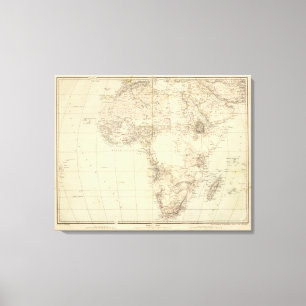 Afrika-Atlas-Karte, die Kolonien zeigt Leinwanddruck
