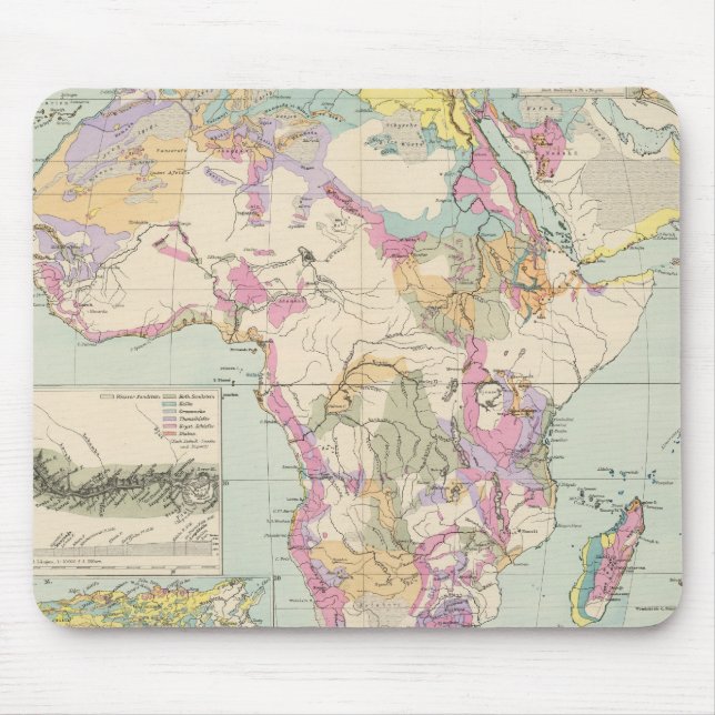 Afrika - Atlas Karte von Afrika Mousepad (Vorne)