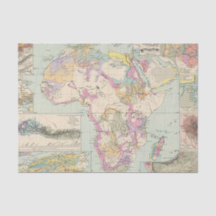 Afrika - Atlas-Karte von Afrika Seidenpapier