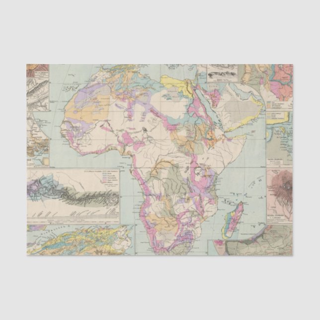 Afrika - Atlas-Karte von Afrika Seidenpapier (Vorderseite)