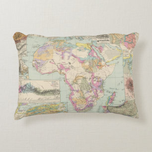 Afrika - Atlas-Karte von Afrika Zierkissen