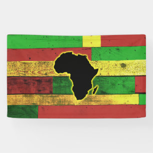 Afrika auf Holzbändern Banner