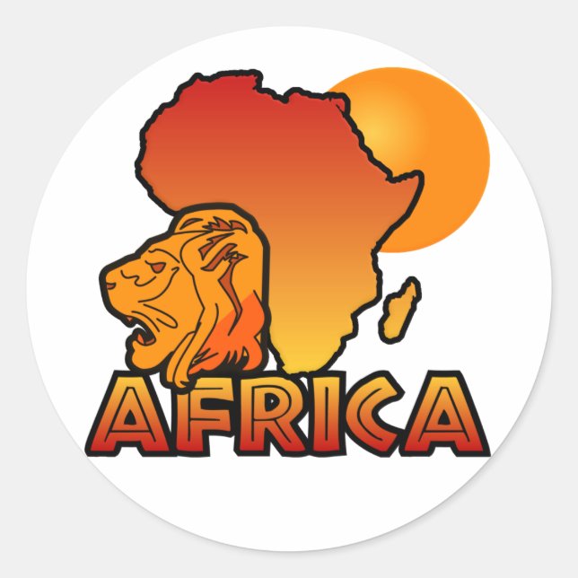 Afrika-Aufkleber Runder Aufkleber (Vorderseite)