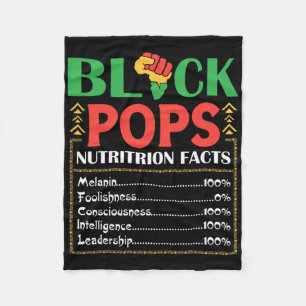 Afrika Black Pops Nährwertangabe Melanin Bewusst  Fleecedecke
