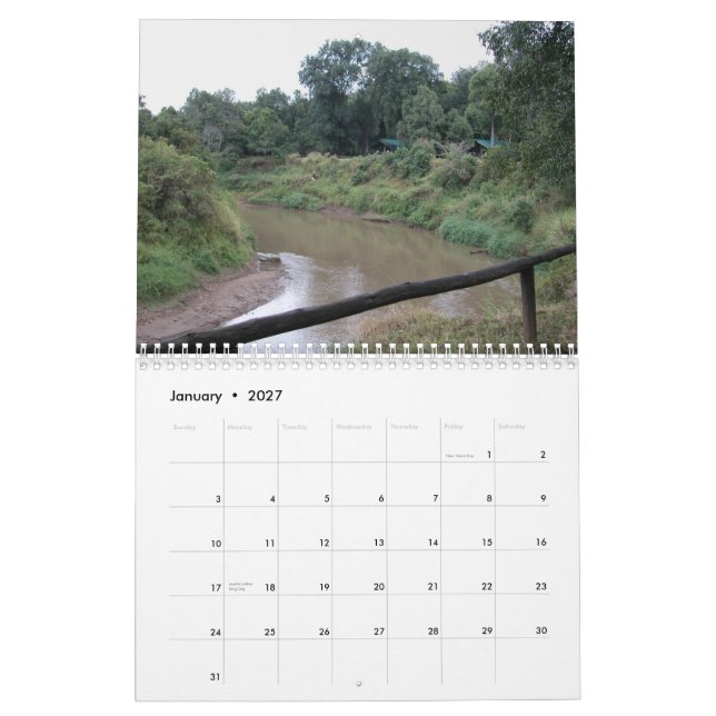 Afrika der Kilimandscharo Kalender (Jan 2027)