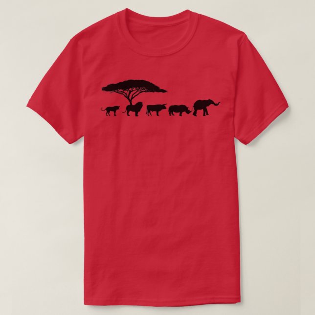Afrika Die fünf großen Tiere gestalten Kinderkind  T-Shirt (Design vorne)