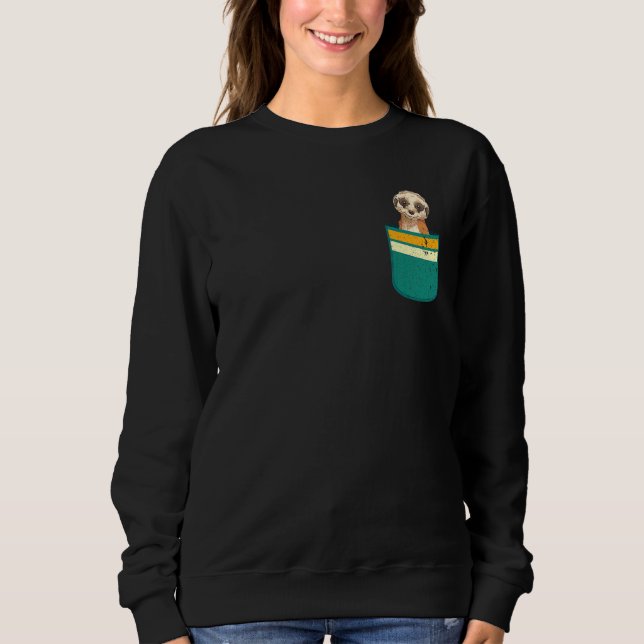 Afrika Erdmännchen Taschen Tier Süßes Erdmännchen Sweatshirt (Vorderseite)