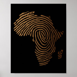 Afrika Fingerabdruck schwarze Geschichte Junenth Poster