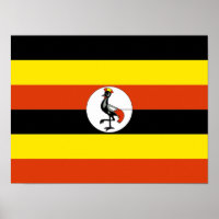 Afrika: Flagge Ugandas,
