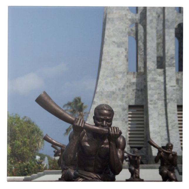 Afrika, Ghana, Accra. Nkrumah Mausoleum, Endpunkt  Fliese (Vorderseite)