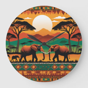 Afrika Große Wanduhr