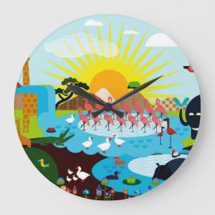 Afrika Große Wanduhr