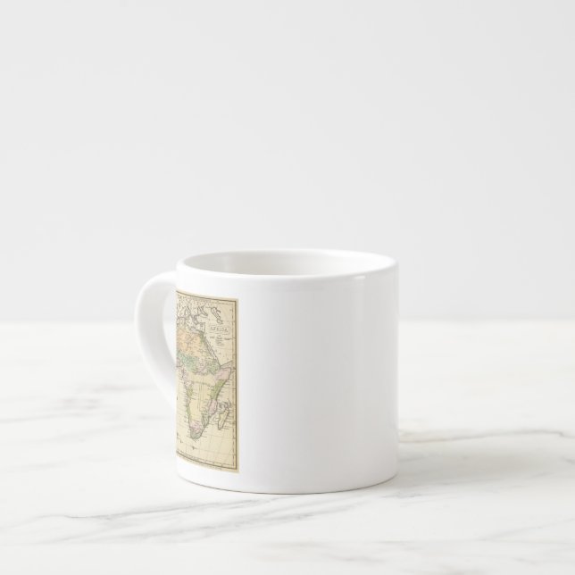 Afrika-Handfarbiger Atlas-Karte Espressotasse (Vorderseite Links)