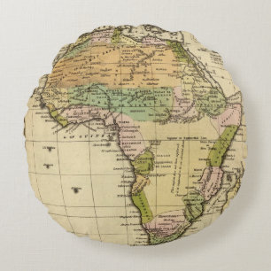 Afrika-Handfarbiger Atlas-Karte Rundes Kissen