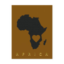 Afrika-Herzkarte Postkarte