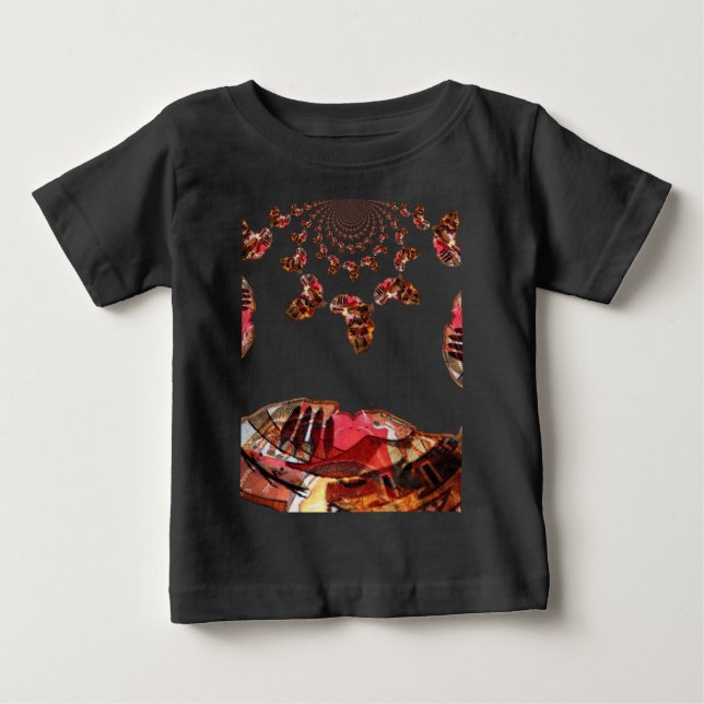 Afrika in Bewegung: Kaleidoskop-Design Baby T-shirt (Vorderseite)