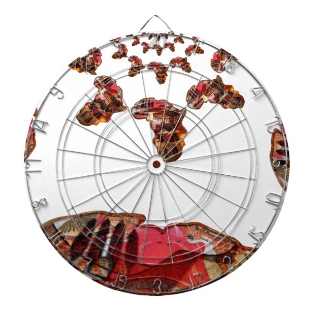 Afrika in Bewegung: Kaleidoskop-Design Dartscheibe (vorne)