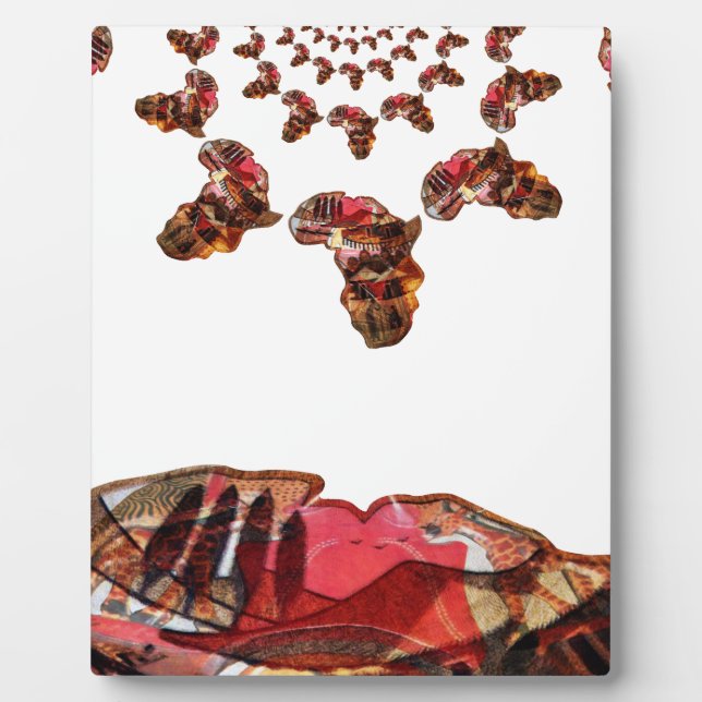 Afrika in Bewegung: Kaleidoskop-Design Fotoplatte (Vorderseite)