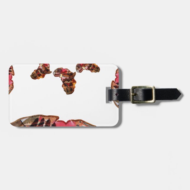 Afrika in Bewegung: Kaleidoskop-Design Gepäckanhänger (Vorderseite horizontal)