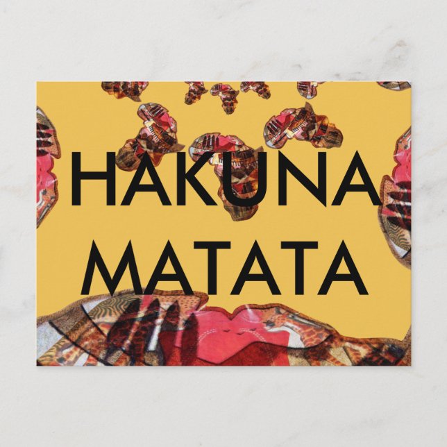 Afrika in Bewegung: Kaleidoskop-Design Postkarte (Vorderseite)