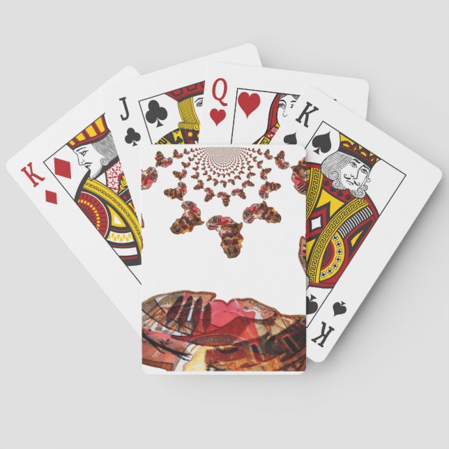 Afrika in Bewegung: Kaleidoskop-Design Spielkarten (Rückseite)
