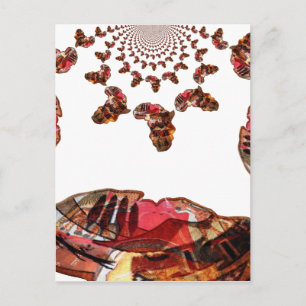 Afrika in Bewegung: Kaleidoskop-Kartendesign Postkarte