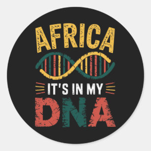 Afrika ist stolz auf mein afrikanisches Kulturerbe Runder Aufkleber
