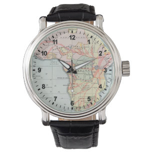 AFRIKA: KARTE, 1894 ARMBANDUHR