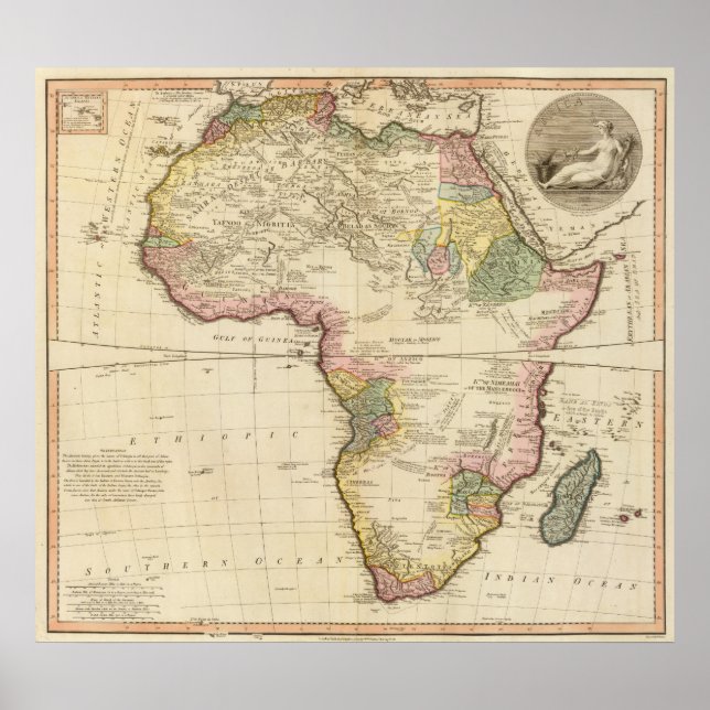 Afrika-Karte 2 Poster (Vorne)