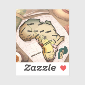 Afrika-Karte Aufkleber