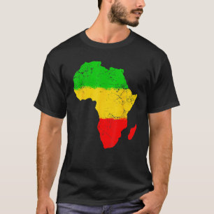 Afrika Karte Black History Month Afro Afrikanische T-Shirt