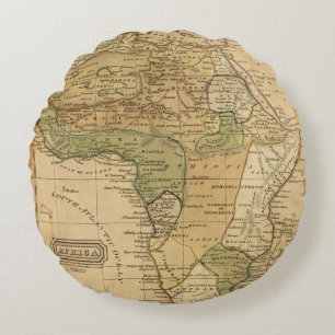 Afrika-Karte durch Worcester Rundes Kissen