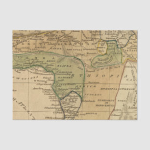 Afrika-Karte durch Worcester Seidenpapier