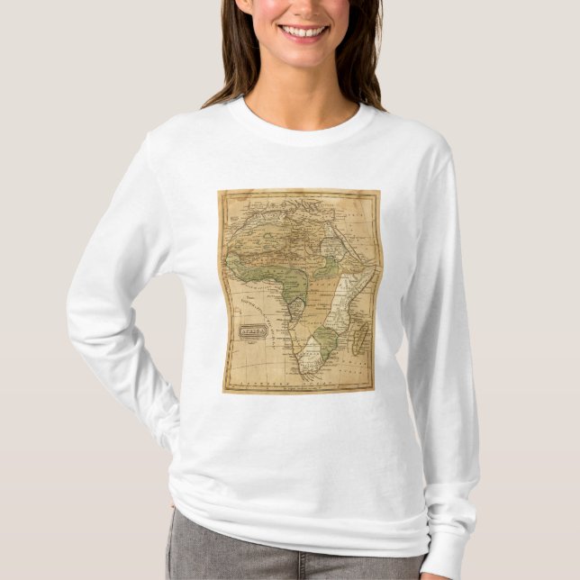 Afrika-Karte durch Worcester T-Shirt (Vorderseite)