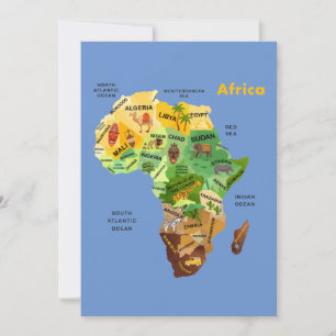 Afrika-Karte Feiertagskarte