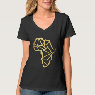 Afrika Karte Golden 6 T-Shirt