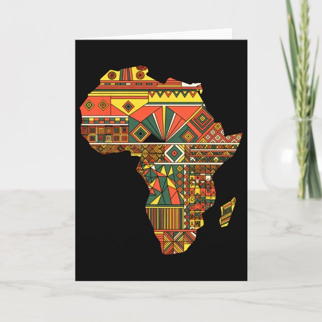 Afrika Karte Kente Juneteenth Afroamerikanisch Sch (Vorderseite)