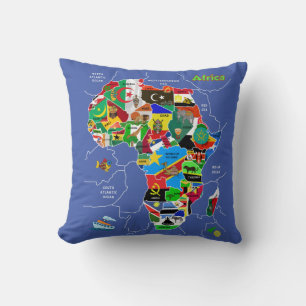 Afrika-Karte Kissen