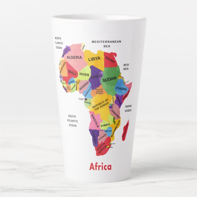 Afrika-Karte Milchtasse (Vorderseite)