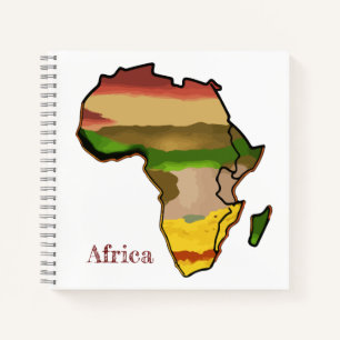 Afrika-Karte Notizbuch