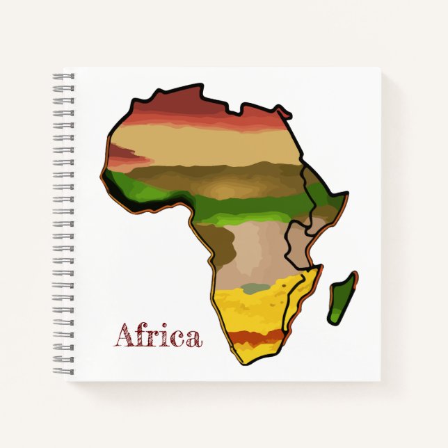 Afrika-Karte Notizbuch (Vorderseite)