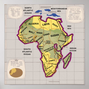Afrika-Karte Poster
