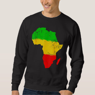 Afrika Karte Schwarzer Geschichtsmonat Afro Afrika Sweatshirt