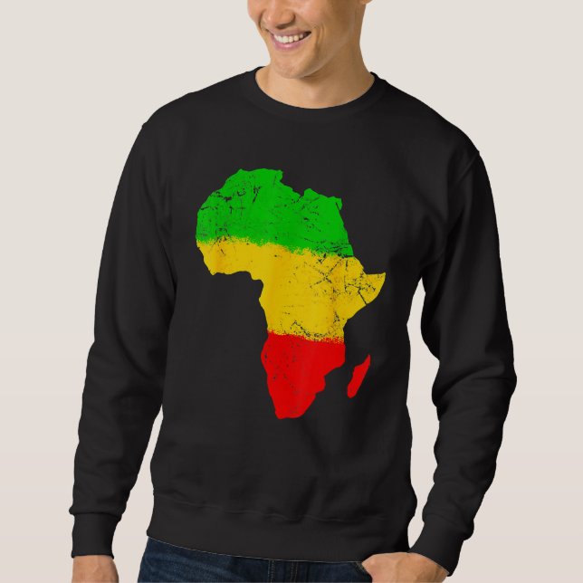 Afrika Karte Schwarzer Geschichtsmonat Afro Afrika Sweatshirt (Vorderseite)