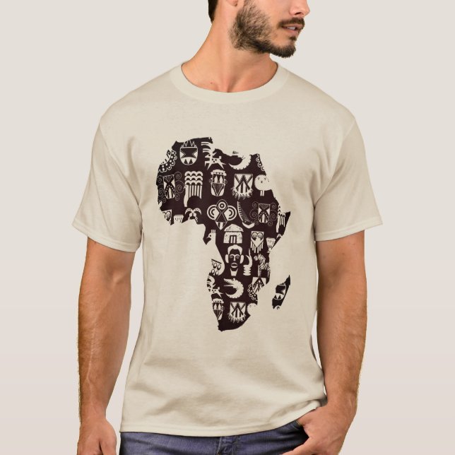 Afrika-Karte T-Shirt (Vorderseite)