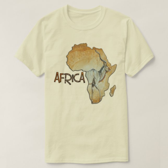 Afrika-Karte T-Shirt keine 17 (Design vorne)