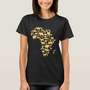 Afrika Karte Tiere Melanin Afrikaner Schwarze Gesc T-Shirt