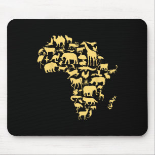 Afrika Karte Tiere Melanin Afrikanische Schwarze G Mousepad
