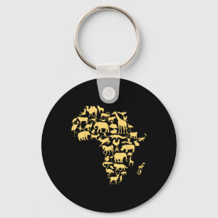 Afrika-Karte Tiere Melanin Afrikanische Schwarze G Schlüsselanhänger