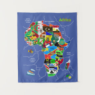 Afrika-Karte Wandteppich